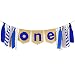 Ecore Fun 1st Birthday Party Decoration Supply Burlap High Chair ONE Banner for Baby Boy - Blue Elmo Theme