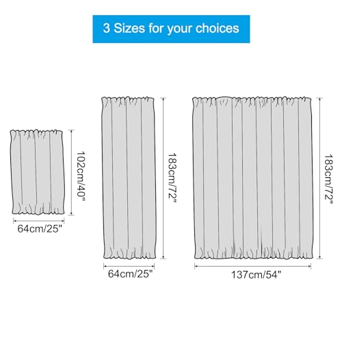 PATIKIL Blackout Door Curtain, 54" W x 72" L French Window Door Half Curtain - Image 3