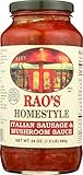Rao's Homemade All Natural Italian Sausage & Mushroom Sauce, 24 oz(6 Pack)