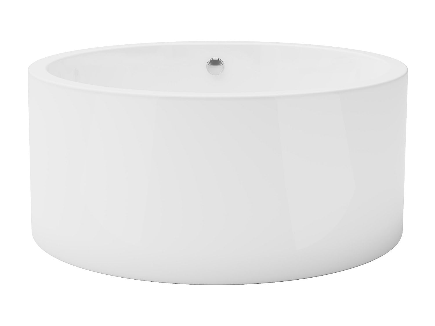 Venta-unica - BaÒera exenta redonda - 165 L - 130 x 130 x 58 cm - Blanco - AcrÌlico - LAGUNO