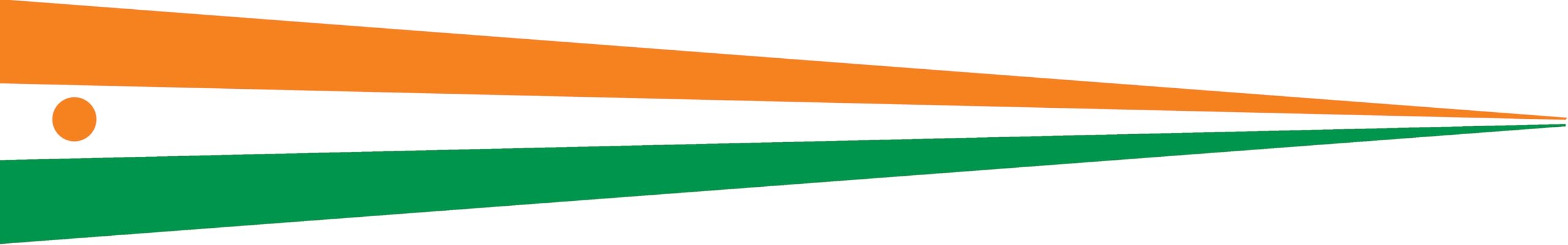 Niger Wimpel – Nationalflaggen-Wimpel in Orange, Weiß und Grün Ultra-Schiffsflaggentuch / 280x40cm