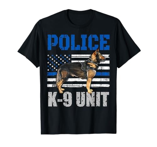 Police K-9 Unit Shirt Dog Costume Thin Blue Line Officer T-Shirt for Men Women Kids