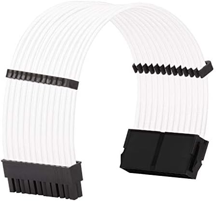 J&D Braided ATX Sleeved Cable Extension Kit, 18AWG 30cm Cable Extension for Power Supply 24Pin 8Pin 6Pin 4+4Pin 6+2Pin Power Cable Extension PSU with Cable Combs, 6 Packs