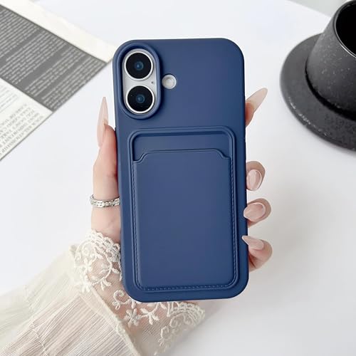 Coque iPhone 12 Pro Max portefeuille haut de gamme silicone mat bleu marine