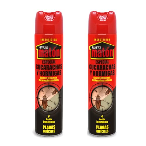 VINFERMATON – Insecticida Cucarachas y Hormigas Antihormigas Instantáneo 600 ml | Spray Eliminador Insectos Rastreros Interior y Exterior | Acción Rápida Profesional | 100% MADE IN SPAIN (2)