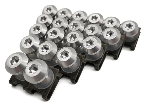 Für YAMAHA FZ8 FZ6 XSR700 XSR900 XV950 XV250 Motorradverkleidungsschrauben Federbolzen Muttern M6(Silver)