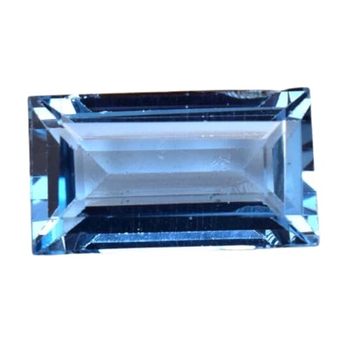 Topaze bleue naturelle émeraude GH_NAT_08812 pour bague et pendentif DIY