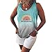 Produktbild Color Vest Summer Damen Ärmelloses T-Shirt Fit Gr. XXXXL, Grün 2