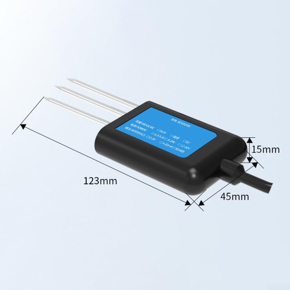 USB Sensore di umidità del suolo con misurazione della temperatura, IP68 impermeabile, isolamento elettromagnetico, per agricoltura e orticoltura, campo di misurazione da -40 a +60 °C, modello B(C)
