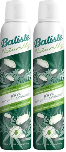 Image of Batiste Naturally Coconut Milk & Hemp Seed Oil 200ml, No Rinse Spray to Refresh Hair in Between Washes, with 100% Natural Extracts (Pack of 2)