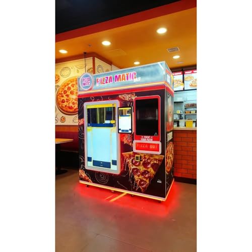 Máquina automática de autoservicio para hacer pizzas, control táctil, equipo de horneado, salida estable, amplia aplicación para áreas de negocios urbanas, ubicaciones callejeras, proveedores móviles