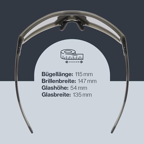 Uvex skyryse - Sportbrille für Damen und Herren - starker Schutz vor Sonnenstrahlung - direkte Rahmenbelüftung - smoke gray matt/gold… – Ansicht 4