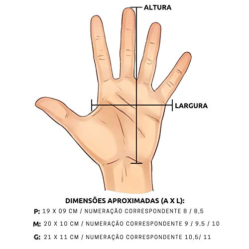 Luva Goleiro Three Stars Titan Palma Preto