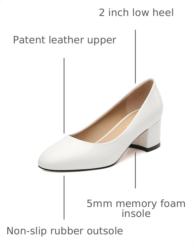 Image of SKYSTERRY Women's Low Heel Dress Pumps Shoes 2 Inch