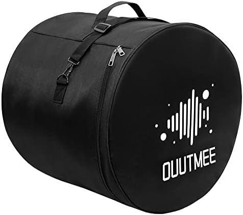 OUUTMEE Bass Drum Bag For Tom 22”X18”/24”X18”/20”X18” Luxurious Padded Travel Drum Case Gig Bag With Adjustable Strap