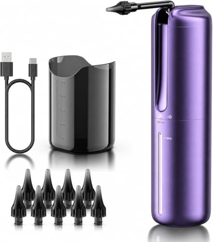 Lebbtl Ear Wax Removal Electric Ear Irrigation Flushing System Multiple Pressure Modes Waterproof Safe and Effective Ear Cleaning Kit Purple