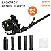 cdar Backpack Gas Powered Leaf Blower, 2 Stroke Grass Lawn Blower Air Cooling Gasoline Backpack Grass Blower with Air-Cooled, Snow Blower for Lawn Care Road Cleaning (550CFM 52CC Orange Black)