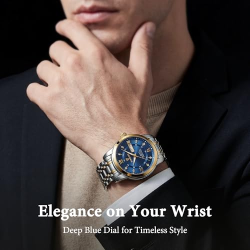 Image of Luminex Commerce Watch for Man Luxury Men's Diamond Style Quartz Watch Smart Watch for Men Wrist Watch Gold /Black Gift for Boyfriend /Husband