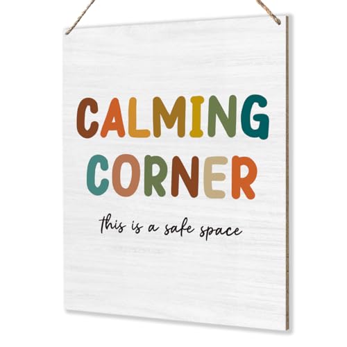 Funny Calming Corner This is a safe Space Sign Boho Classroom Decor High Middle School English Math Music Chemistry Science Classroom Decor Funny Teacher Gifts Encourage Wall Decor 8 x 10 inches