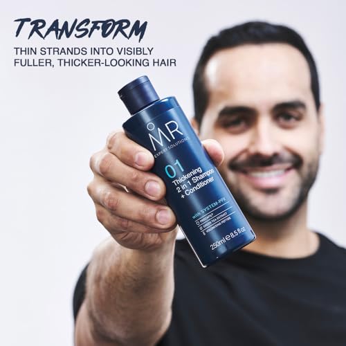 MR 2 in 1 Thickening Shampoo and Conditioner (250ml). Hair Thickening Shampoo for Men with Strengthening System-PPX. Hair Loss Shampoo Men, Vegan & Cruelty Free Mens Shampoo for Hair Growth - Image 3