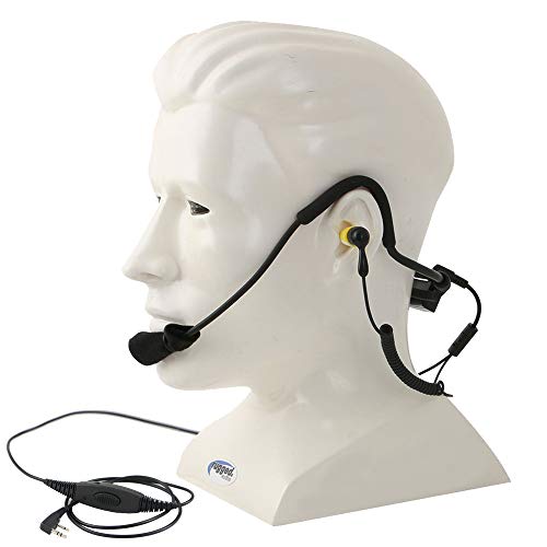 Rugged Radios H10-5R H10 Ultralight Headset with Earbuds and Microphone for Baofeng, RH5R