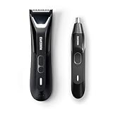 MANSCAPED® The Perfect Duo 5.0 Enthält: der Rasenmäher® 5.0 ULTRA Elektrischer Leisten- & Körperhaartrimmer, The Weed Whacker® 2.0 Nasen- & Ohrenhaartrimmer