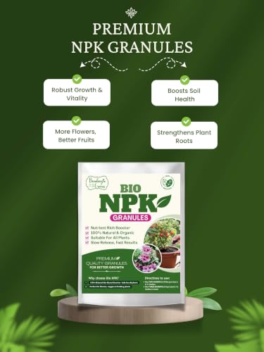 Image of Bombay Greens Plant Granules - 100% Organic NPK Rich Growth,Flower & Fruit Booster | Plant Food Home Garden, Pot Plants,Indoor Plant,Plant Food,Potted Plant Nutrients - 900 Grams