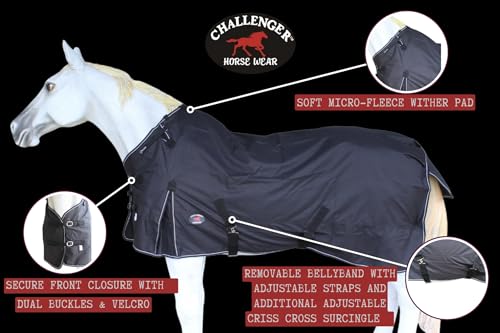 Image of Challenger 1200D Turnout Rain Horse Sheet Light Winter Blanket Gusset 363G