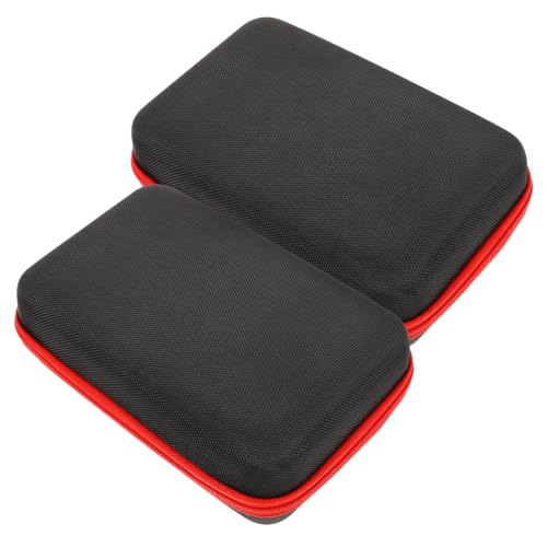 Abaodam 2個ポータブル製カリンバ収納ボックス 耐衝撃 防傷 防水 親指ピアノケース 旅行用サムピアノ保護バッグ 多用途収納袋