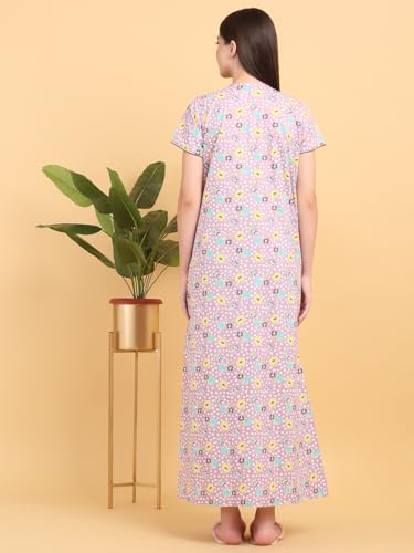 Image of Sweet Dreams Women's Cotton Maxi Night Dress Nightgown