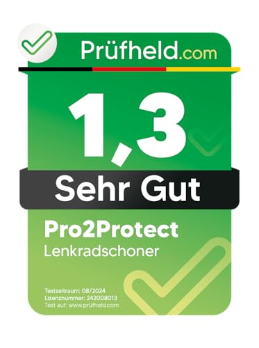 [ 2X Test SEHR GUT ] Pro2Protect Lenkradbezug Leder | Auto Zubehör Innenraum | Lenkradhüllen Grand Tour | Lenkradschoner PKW | Lenkrad Bezug Lenkradschutz | Autozubehör Geschenke für Frauen und Männer
