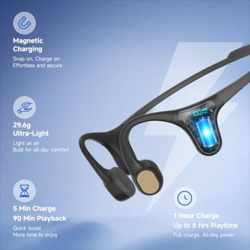 Dreame Aqua Plus Bone Conduction Headphones, Open-Ear Headphones, IP68, 32GB Storage - image 7