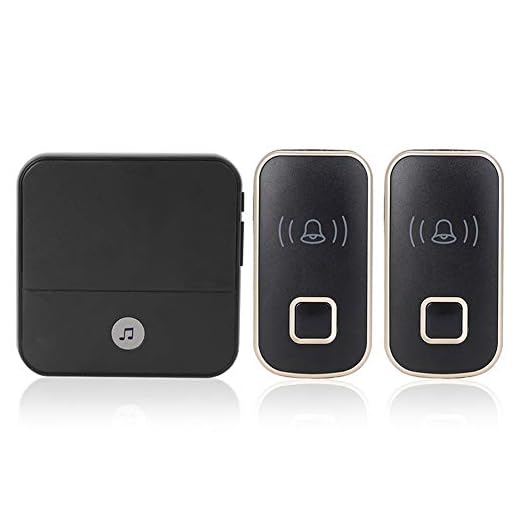 Campainha sem fio, campainha remota de 110 db Chime Bell 300M Campainha surda idosa, 4 níveis de volume, com receptor + transmissor, para hotéis Casas (1 * receptor + 2 * transmissor)