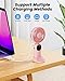 coldSky Portable Handheld Fan, 4000mAh Battery Operated with LED Display, Handheld/Neck/Desk 3 in 1 Personal Small Fan, 90° Foldable Desk Fan with Base, 5 Speed Lash Makeup Fan for Women