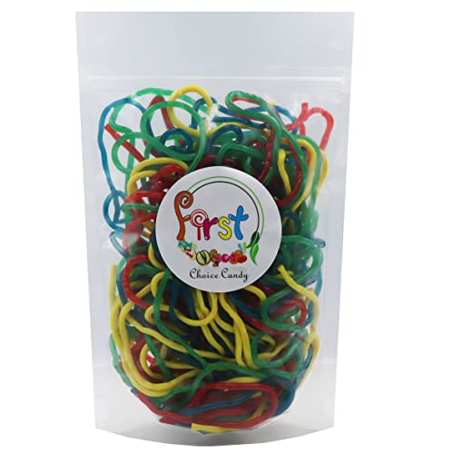 FirstChoiceCandy Juicy Licorice Laces Candy (1 Pound (Pack of 1), Rainbow)
