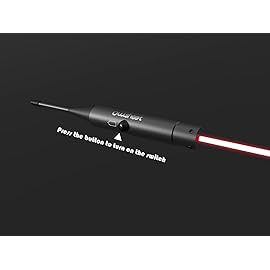 Professional Laser Bore Sight Kit Multiple Caliber,Upgraded Green Bore Sighter with 30 Adapters Button Switch Perfectly Choice for.17 to 12GA Rifles Pistols, Provides Powerful Support for Hunting.