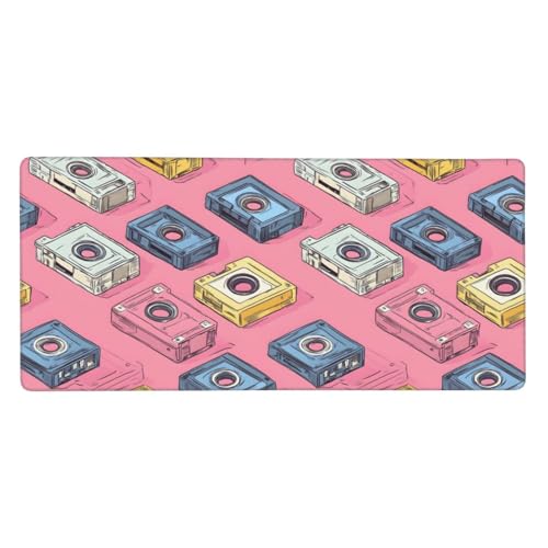 Tapis de souris de jeu XXL vintage 40x90 cm pour bureau et PC