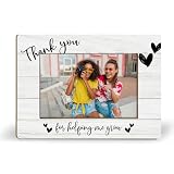 iEFEY Thank You Gifts Picture Frames 8.6x5.7, Appreciation Gift for Coworkers Teachers, School Counselor Appreciation Gifts Wooden Picture Photo Frames Fits 4x6 for Tabletop Desk Decor