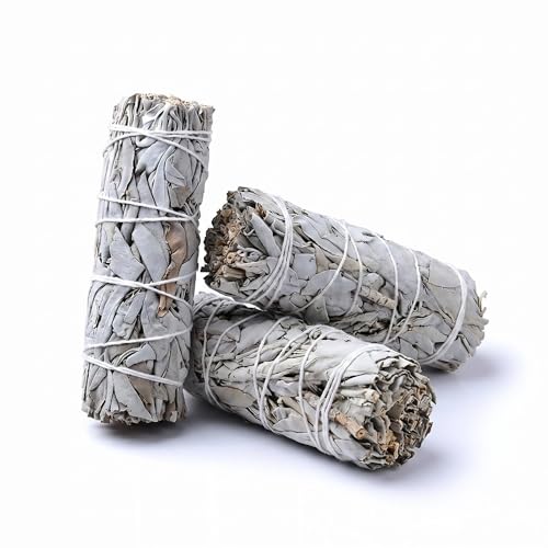 Earth Light White Sage Smudge Sticks 3 Pack Natural Dried Bundles for Cleansing & Meditation | Ethically Sourced Incense for Energy Healing Mindfulness Rituals & Home Purification