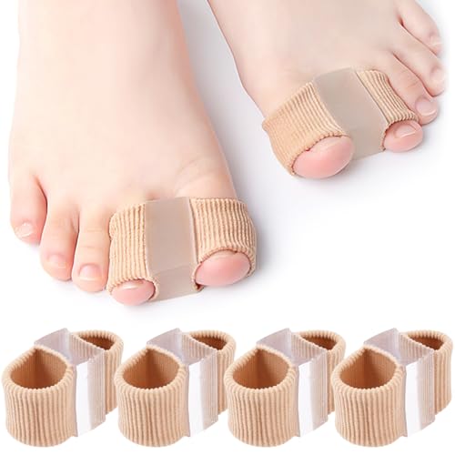 4 Piezas Corrector De Juanetes,Separadores De Dedos De Los Pies,Separadores De Dedos con 2 Bucles, 2 Tamaños Diferentes,Para Dedos Superpuestos, Dedos En Martillo,Mujeres y Hombres