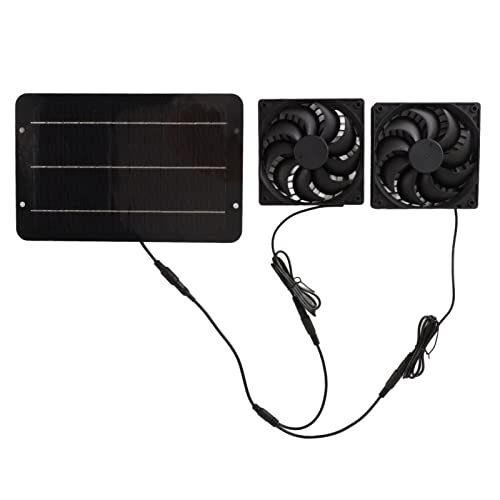 Extractor de aire solar 10W 12V Rengue con panel epoxi impermeable para gallineros e invernaderos 7