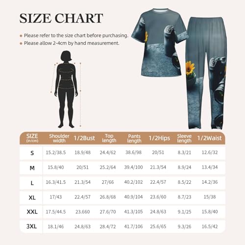 Ensemble pyjama doux femme motif spatial impression 3D confort