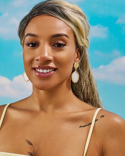 LILIE&WHITE Gold Shell Earrings Chic Summer Beach Seashell Earrings Gold Triangle Dangle Earring For Women Fashion Geometric Earring Jewelry3