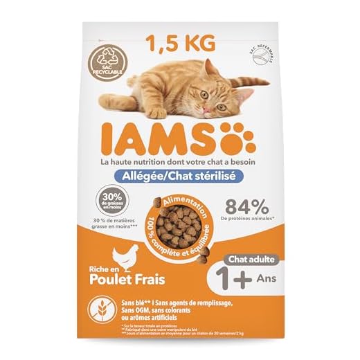 Croquettes Chats Stérilisés pas cher 1,5kg - Alimentation Premium Sans OGM