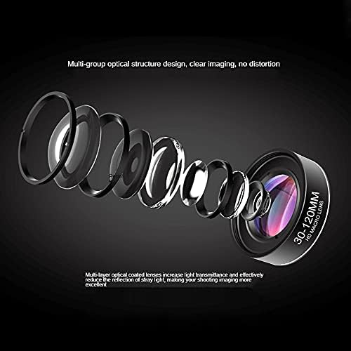 Macro Lens for Cellphone Camera Photography Extension, COSULAN Attachment Lens for Android Smartphone iPhone Pixel Galaxy OnePlus Phones, 4K UHD Macro Lens 30-120mm with The Premium Universal Clip