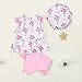 Baby Girls Two Piece Swimsuits Floral Print Cute Ruffle Beach Swimwear Bathing Suit for 0-4 Years