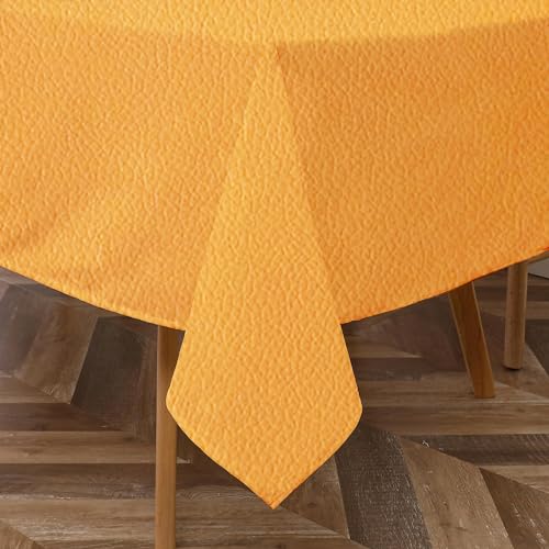 Majestic Giftware PVC Faux Leather Rectangle Tablecloth | (TCE183-54200) Copper Waterproof & Spill Proof Dining Table Cover | Decorative Washable Tablecloth for Home, Kitchen, Party (54X200)