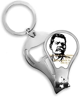 Gorky Russian Writer Spirit Fingernail Clipper Cutter Opener Key Chain Scissor