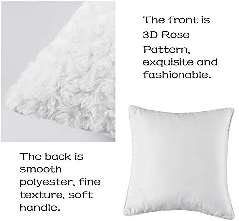 Miniatura 4 de Simple&Opulence Fundas de almohada decorativas de color rosa, 2 unidades, 18 x 18 pulgadas, 17.7 x 17.7 in, fundas de cojín cuadradas de felpa con