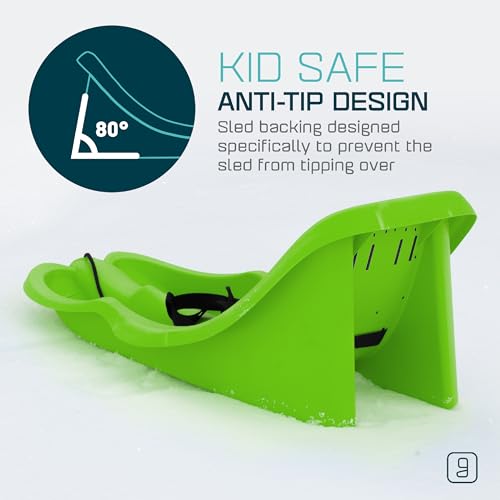 image for Gizmo Riders Baby Rider, Toddler Sled - 3-Point Harness, Anti-Slip Sea